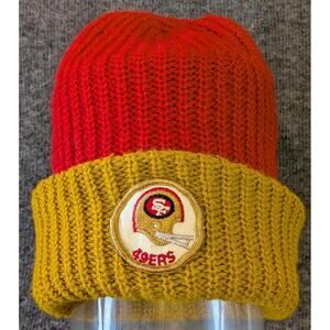 Vintage San Francisco 49ers Unisex Fold Cuffed Knit Beanie Hat